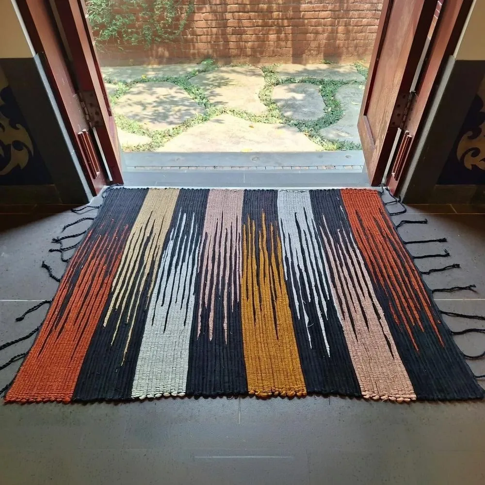 sakiori weaving rug
