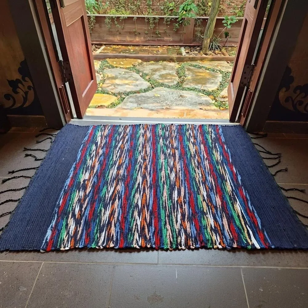 sakiori weaving rug