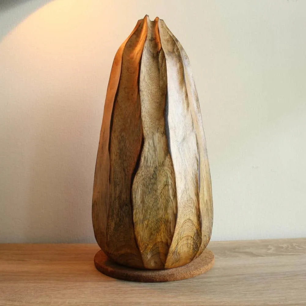bloom structure mango wood pot
