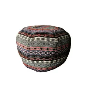 handmade cotton fabric pouf (12 unique patterns)