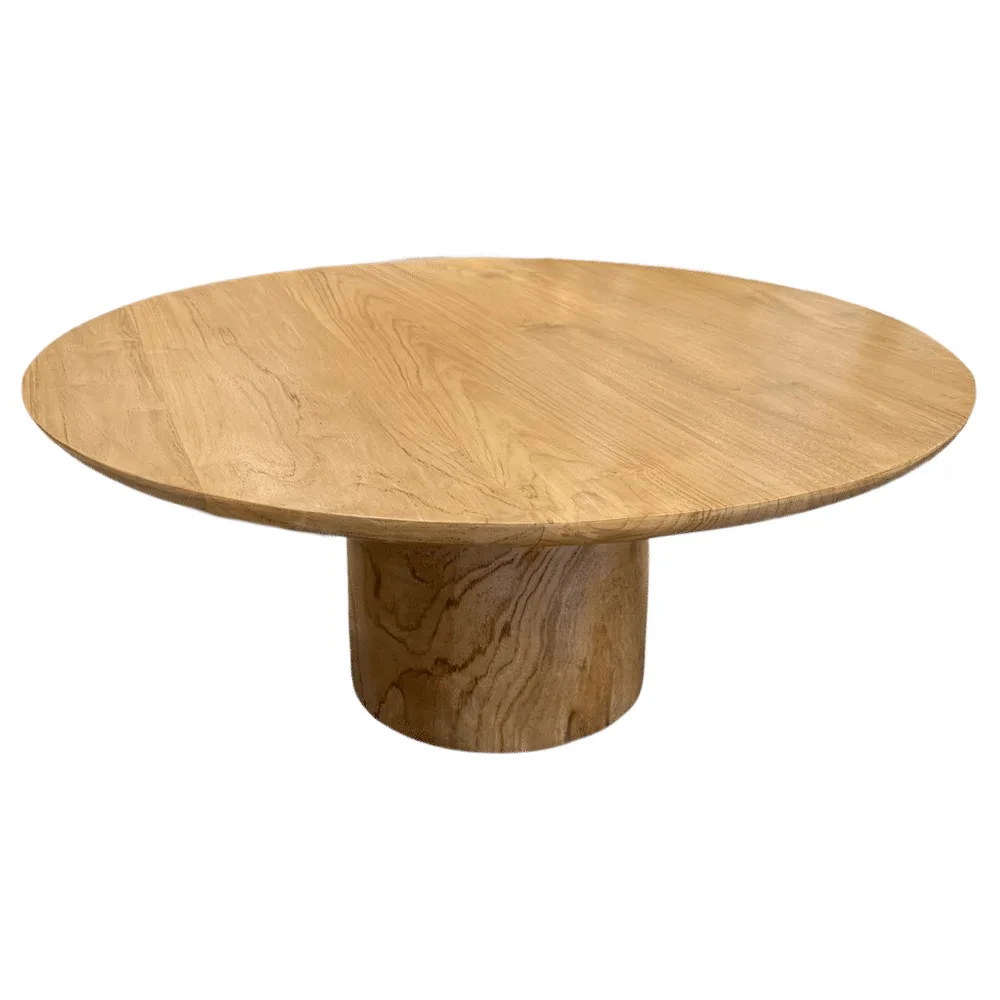 old teak coffee rounded table