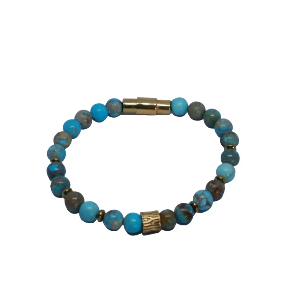 handmade imperial blue jasper bracelet