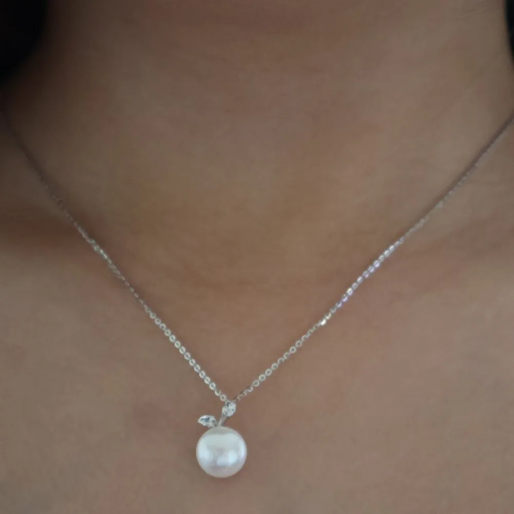 925 sterling silver pearl pendant necklace