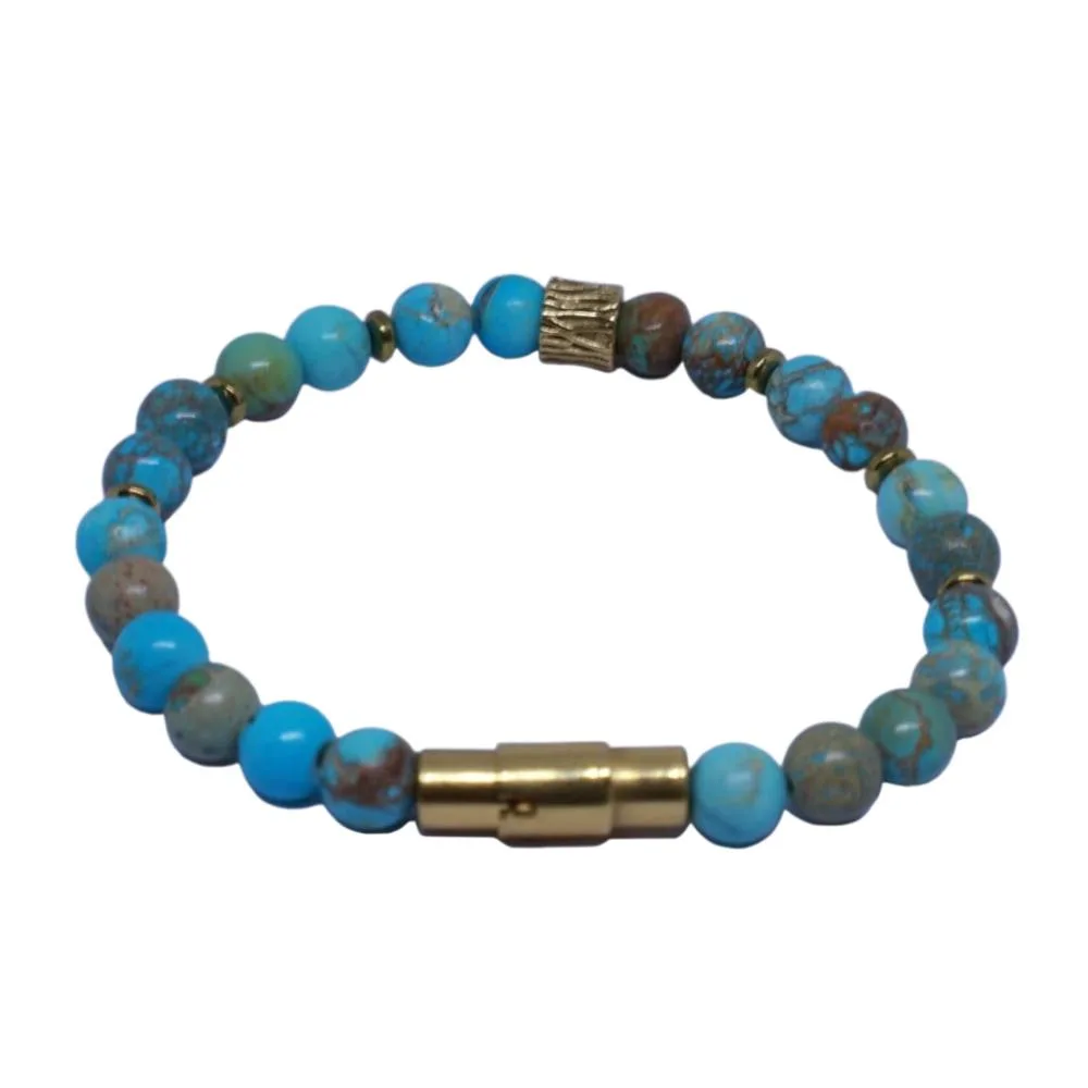handmade imperial blue jasper bracelet